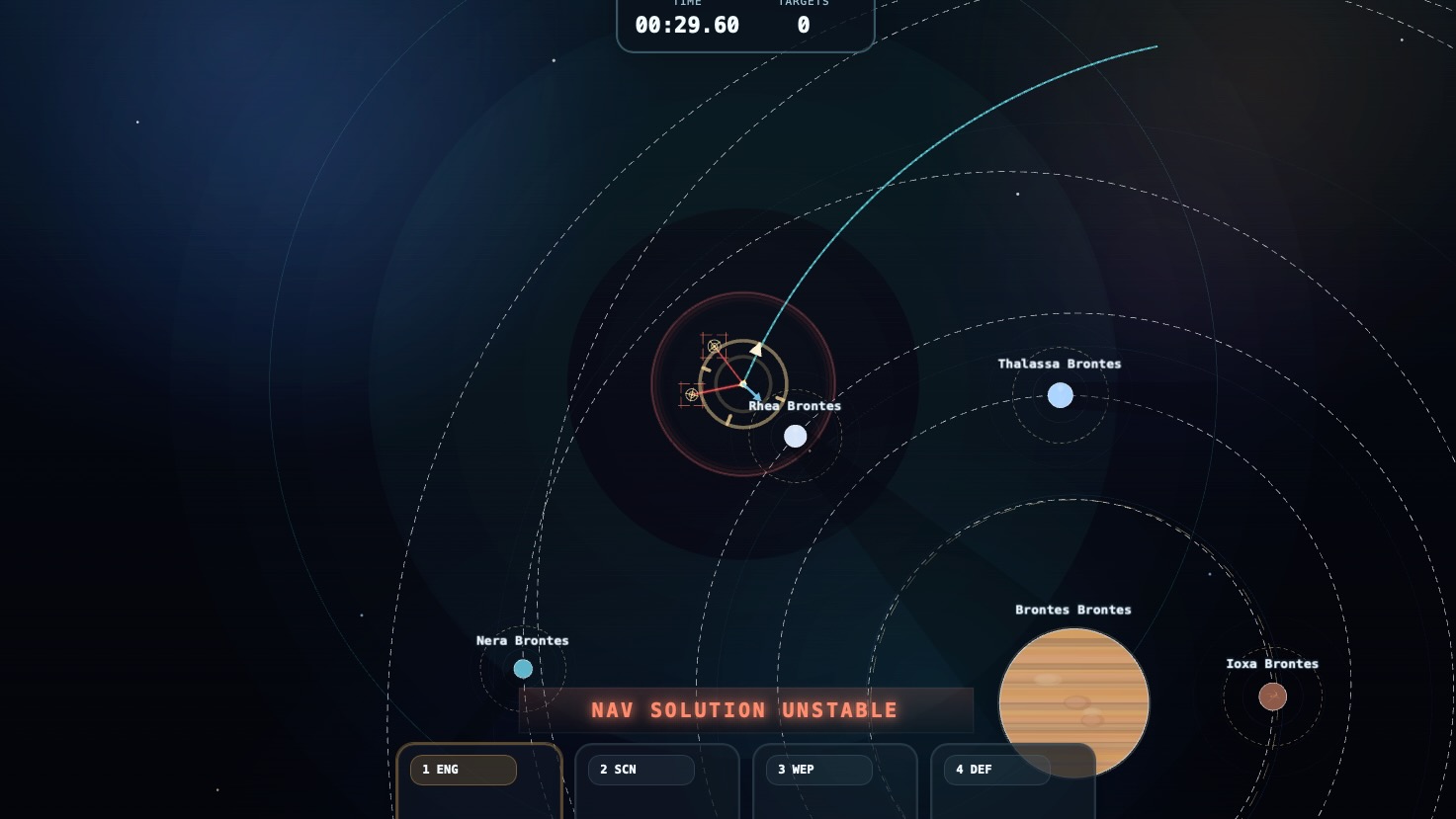 Screenshot of the Orbital Combat prototype