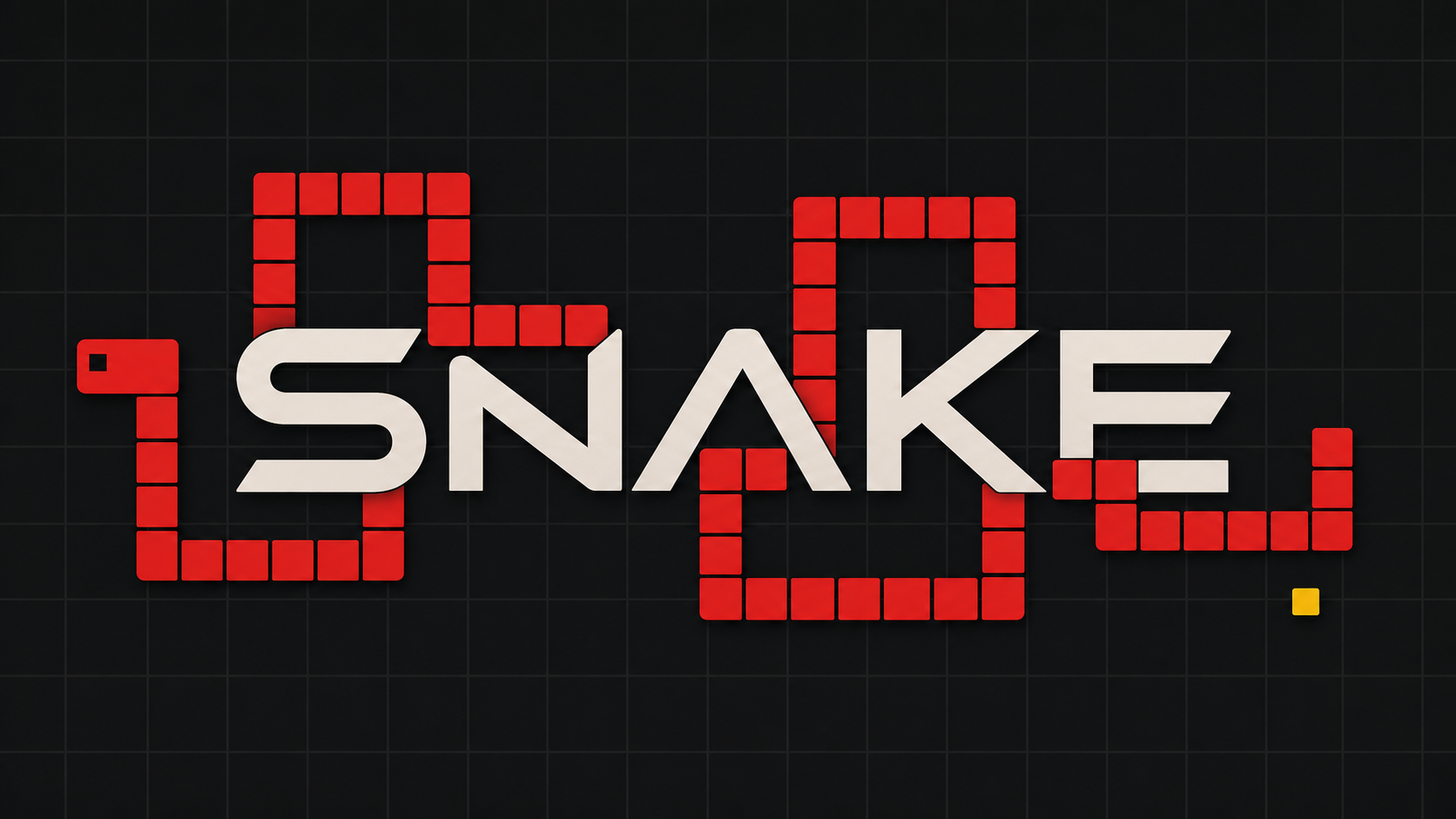 Stylized Snake logo with a grid-based snake path and food dot